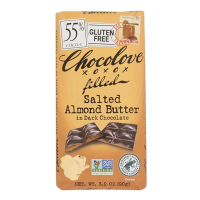 Chocolove Dark Chocolate Bar with Salted Almond Butter - Case of 10/3.2 oz