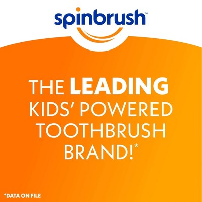 Spinbrush Kids' Superman Electric Toothbrush: Round Head, Soft Nylon Bristles, Battery-Powered, 9.64-Inch Height