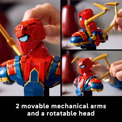 LEGO Marvel Iron Spider-Man Bust Building Kit for Adults 76326