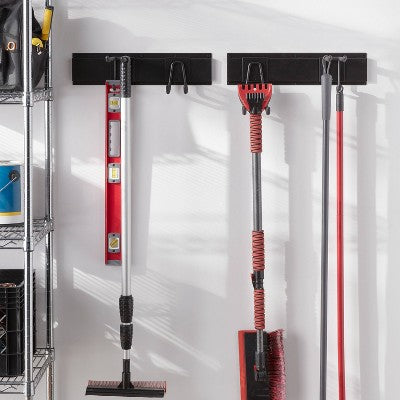 Extension Cord and Hose Garage Hook - Brightroom: Steel Wall Storage, Powder-Coated, 30lb Capacity, Black