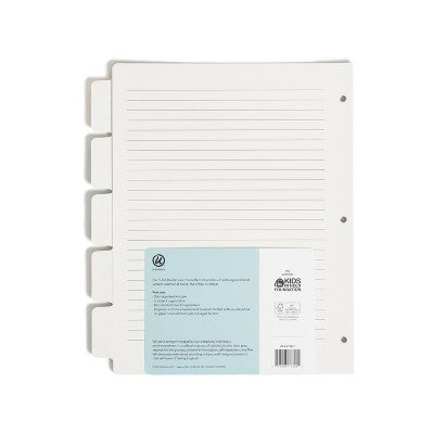 U Brands 5 Tab Paper Dividers Folklore Fauna