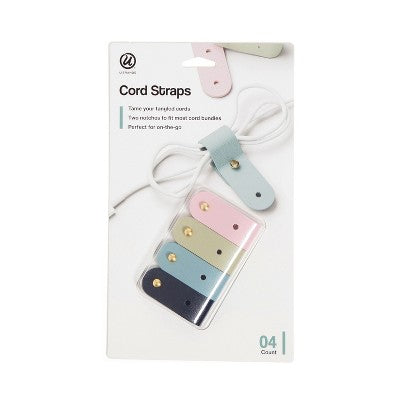 U Brands 4ct Vegan Leather Cord Straps
