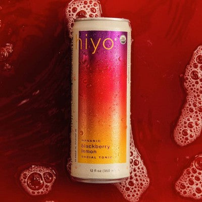 Hiyo Non-Alcoholic Blackberry Lemon Organic Social Tonic - 4pk/12 fl oz Cans