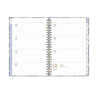 Marie Kondo for Blue Sky 2025 Weekly/Monthly Planner 8.27"x5.71" Wirebound Hana Navy