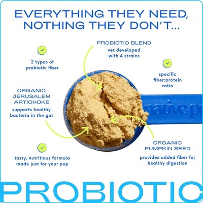 Native Pet Probiotic Powder for Dogs - Prebiotic Fiber & Bone Broth, Gut Health - 4.1 oz: Adult Pet Digestive Health
