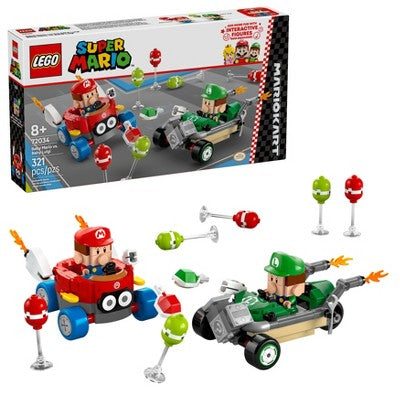 LEGO Super Mario Kart Baby, Mario vs. Baby Luigi Collectible Building Toy Set 72034