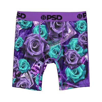 PSD Boys' 2pk Rose Bank Boxer Briefs Underwear - Black/Purple S