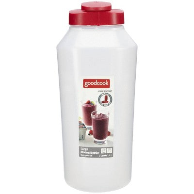 GoodCook Plastic Beverage Dispenser Bottle - 3 Quart - Red: Portable Beverage Server
