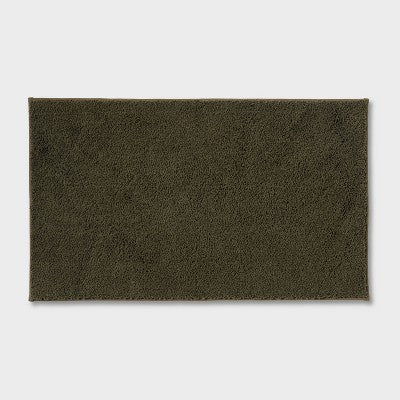 20"x34" Performance Plus Plush Non Skid Bath Rug Dark Green - Threshold