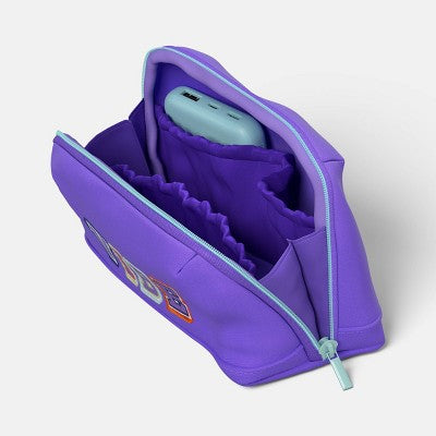 Tech Pouch - heyday Purple Word Embroidery: Solid Design Accessory Case