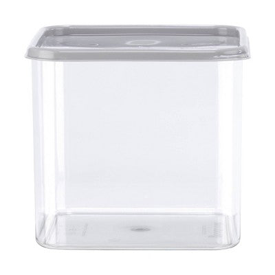 GoodCook 3qt 2pc Wide Square + Lid Food Storage Containers Gray: Stackable Design, Measurement Markings