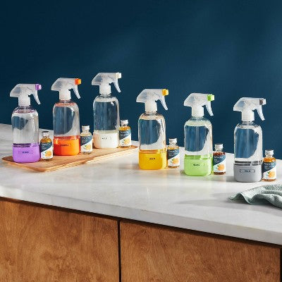 Grove Co. Reusable Cleaning Glass Spray Bottle - Bright Lime