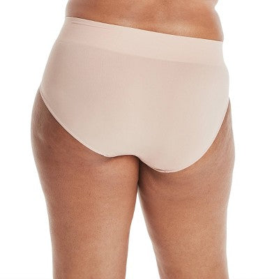 Hanes Premium Women's 3pk Smoothing Seamless Briefs Underwear - Basic Pack Beige/Light Brown/Black 7: Mid Rise Knit