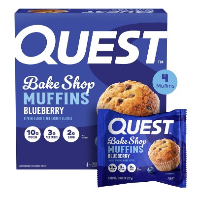 Quest Nutrition Bake Shop Muffin - Blueberry - 4ct: 10g Protein Per Serving, Ready to Eat