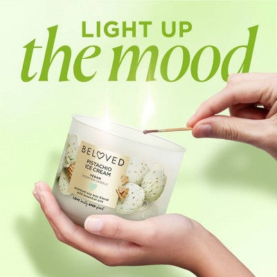 Beloved Pistachio Ice Cream 2-Wick Candle - 11.5oz