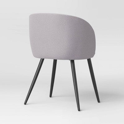 Set of 2 Upholstered Barrel Back Dining Chairs with Metal Base Dining Chair Gray - Room Essentials (LOCAL PICKUP ONLY)