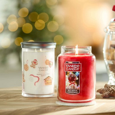 Yankee Candle Glass Big Apple Christmas Original Jar Candle 22oz