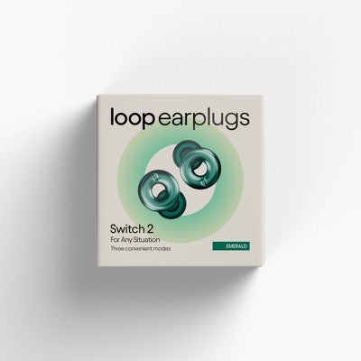 Loop Switch 2 Earplugs for Adjustable Volume Control and Instant Noise Relief - Emerald
