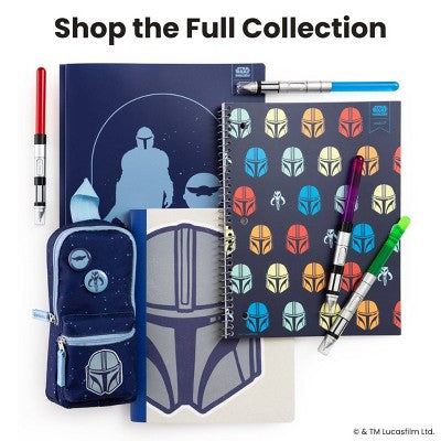 Yoobi Star Wars 2pk Light Up Ballpoint Pens, 1.0mm Black Ink - Blue/Red Lightsaber, School Supplies