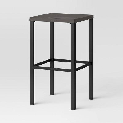 2pk Store & Serve Outdoor Patio Counter and Bar Stools Black - Room Essentials: Weather-Resistant Steel Frame, 250lb Capacity (LOCAL PICKUP ONLY)