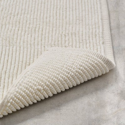 21"x34" Turkish Cotton Bath Rug White - Wellbe