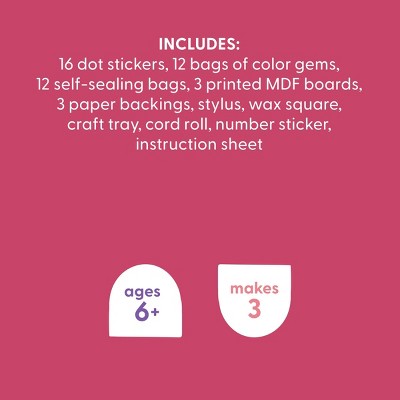 3ct Valentine's Craft Gem Art Mini Heart Frames Activity Kit - Mondo Llama