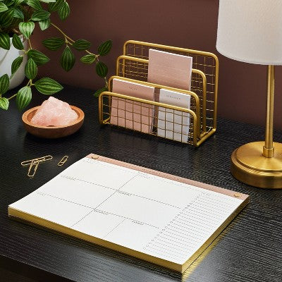 52 Page Special Rule Weekly Tear Off Planner 10" x 7.5" Mauve - Threshold: Journal, Notebook, Office Supplies, Stationery
