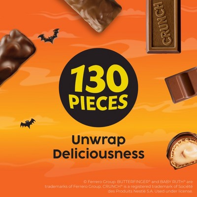 Butterfinger Assorted Kinder Chocolates Halloween Variety Mix Candy - 36.9oz/130ct