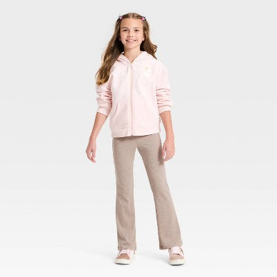 Girls' Ribbed Flare Leggings - Cat & Jack Brown XS