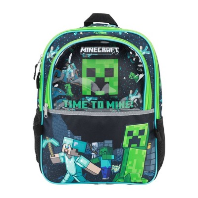 Minecraft 16" Backpack 5pc Set with Headphones - Black