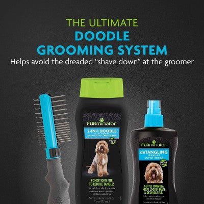 Furminator 2-in-1 Detangling Doodle Grooming Brush