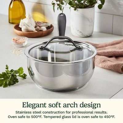 Cuisinart Radiant Pro 2qt Stainless Sauce Pan with Lid