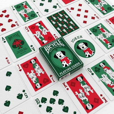 Bicycle Dalmatians Green Playing Cards
