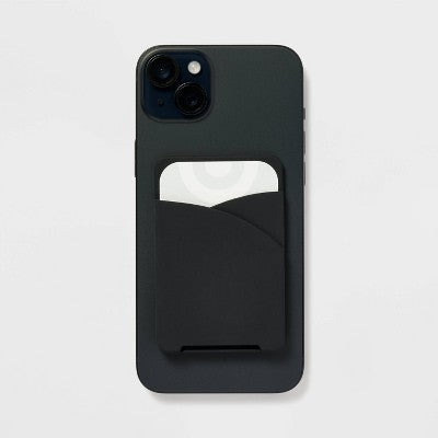 Cell Phone Wallet Pocket with MagSafe - heyday Black Silicone