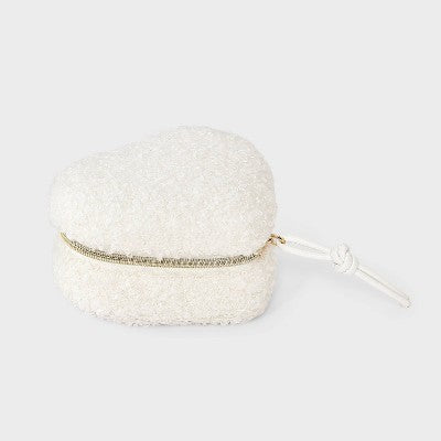 Valentines Heart Travel Jewelry Organizer - A New Day Cream Shirling