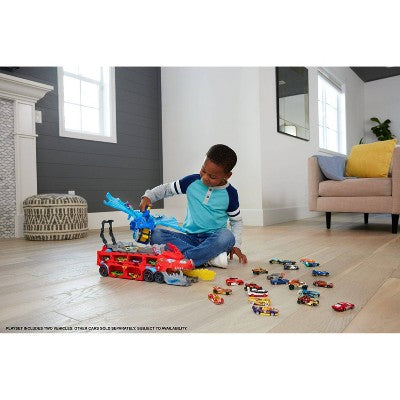 Hot Wheels City Ultimate Dragon Hauler Toy Vehicle Playset - 4pk