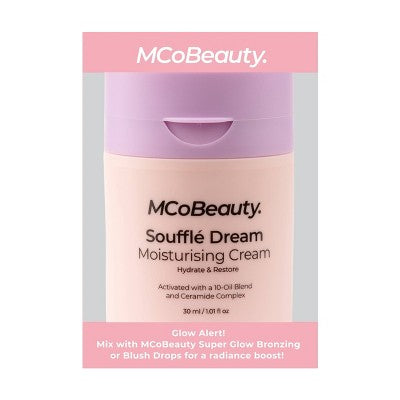 MCoBeauty Souffle Dream Moisturizing Cream - 1.01fl oz: Vegan, Deep Hydration, For Normal & Dry Skin, Unscented