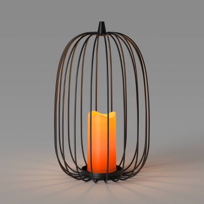 15" Lit Metal Twig Halloween Lantern - Hyde & EEK! Boutique