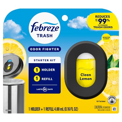 Febreze Trash - Trash Aisle Air Freshener Starter Kits - Clean Lemon