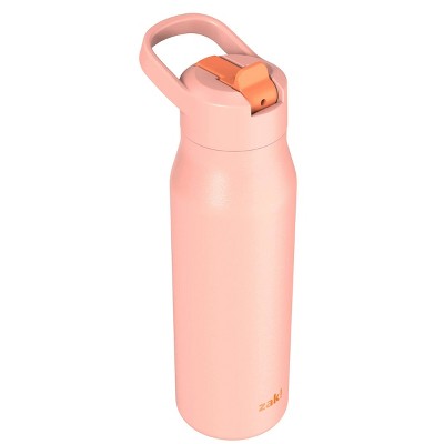 Zak Designs 20 fl oz Stainless Steel Tranquility Straw Bottle - Blush