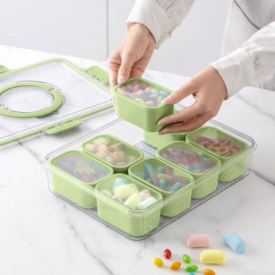 Cook With Color Sparkle with Lid Snack Box Food Storage Container Green