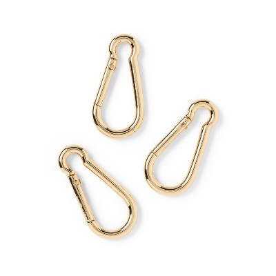 3pk Carabiners Gold - Mondo Llama
