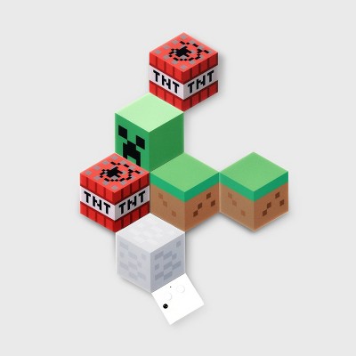 Minecraft MOB and Blocks LED RGB Panel Set of 6 Novelty Wall Lights