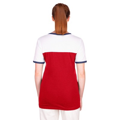 MLB Philadelphia Phillies Women's Bi-Blend Ringer T-Shirt - L