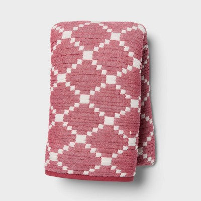 Body Pillow Cover Reversible Matelasse Red Lattice - Threshold
