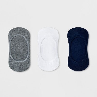 Girls' 3pk Liner Socks - Cat & Jack Navy M