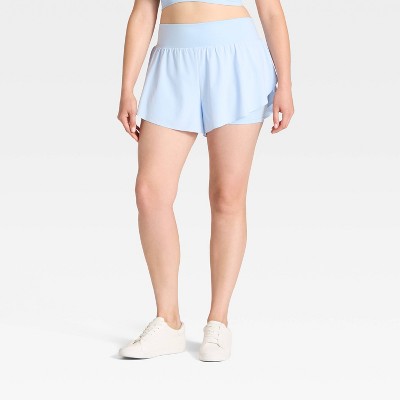 Women's Active Flutter Run Shorts 3" All In Motion Light Blue M