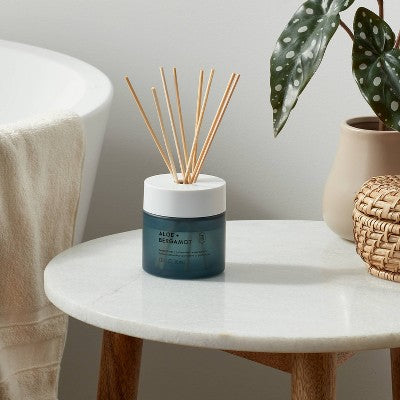 Glass Reed Diffuser Aloe and Bergamot 3.38 fl oz - Threshold