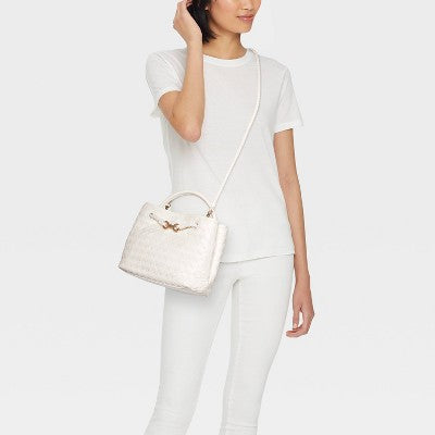 Woven Satchel Handbag - A New Day Cream