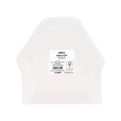 10ct Christmas Gingerbread Shaped Dinner Plates - Spritz